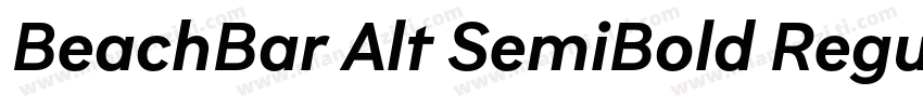 BeachBar Alt SemiBold Regular字体转换